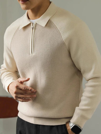 Raglan Quarter Zip Sweater - Verocci Essentials