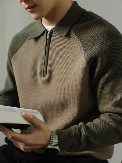 Raglan Quarter Zip Sweater - Verocci Essentials