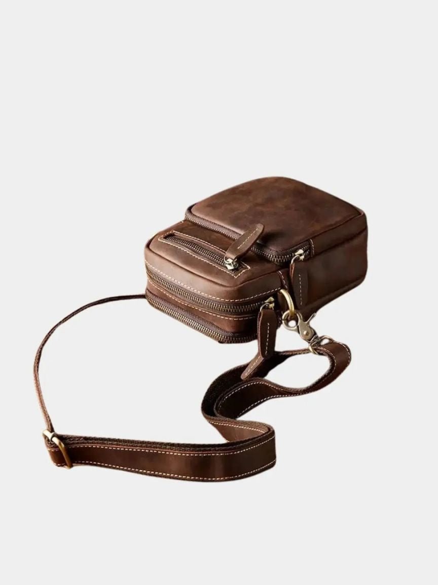 Retro Leather Men's Shoulder Bag - Verocci Essentials