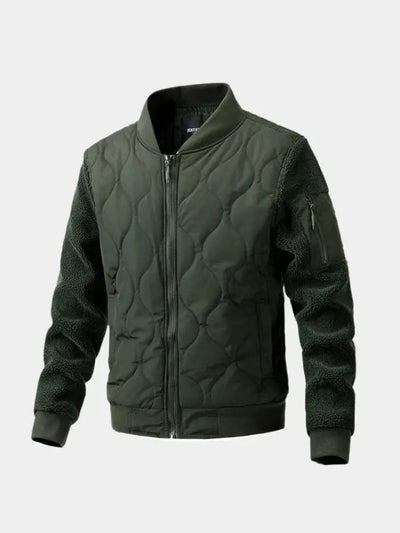 Sherpa Sleeves Padded Bomber Jacket - Verocci Essentials