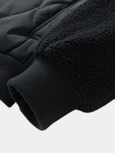 Sherpa Sleeves Padded Bomber Jacket - Verocci Essentials