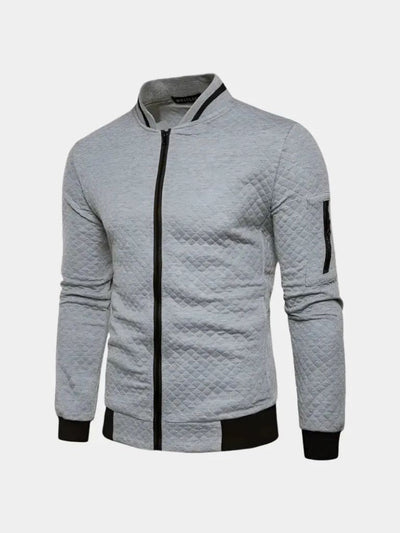 Textured Casual Bomber Jacket - Verocci Essentials