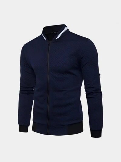 Textured Casual Bomber Jacket - Verocci Essentials