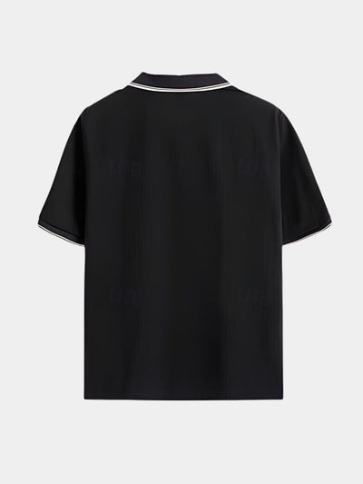 Timeless Black V-Neck Polo - Verocci Essentials