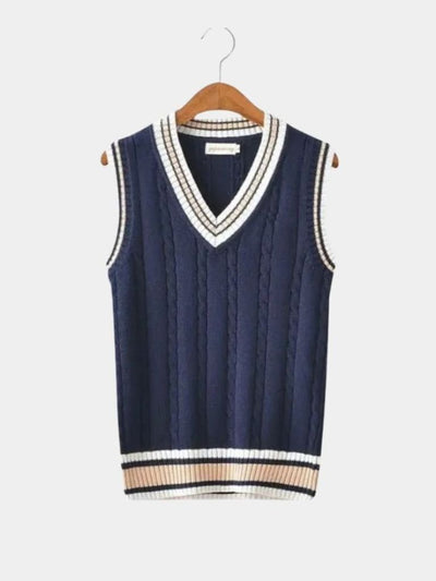 V Neck Elegant Knit Vest - Verocci Essentials