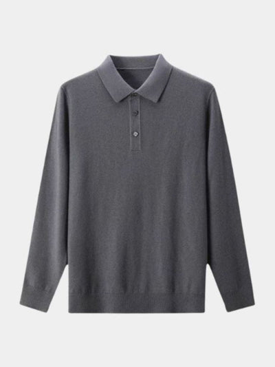 Wool Knit Button Up Polo Pullover - Verocci Essentials