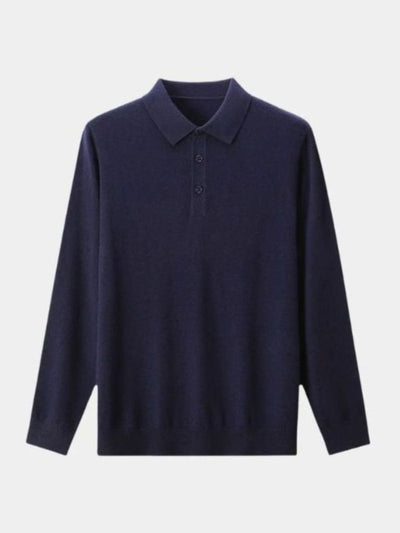 Wool Knit Button Up Polo Pullover - Verocci Essentials