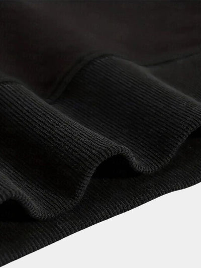 Zip Black Lapel Sports Sweatshirt - Verocci Essentials